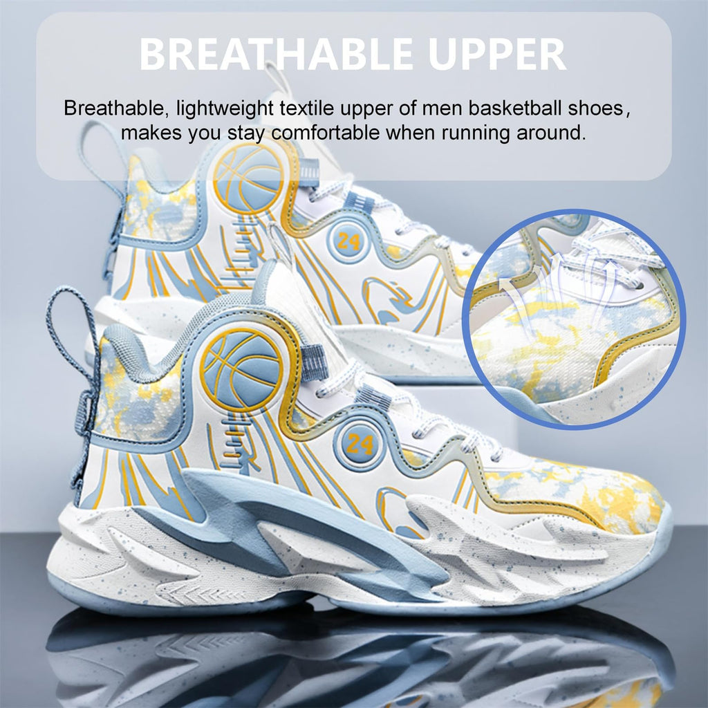 Moodeng Zapatos de baloncesto para hombre, antideslizantes, transpirables, para correr, Fahsion, ligeros, para gimnasio al aire libre