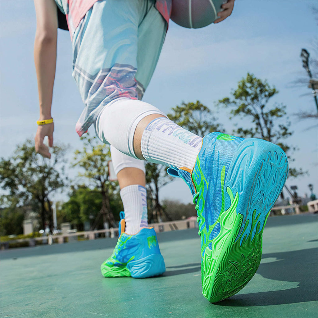Exusiai Tenis de baloncesto para hombre, transpirables, antideslizantes, cómodos, acolchados, atléticos