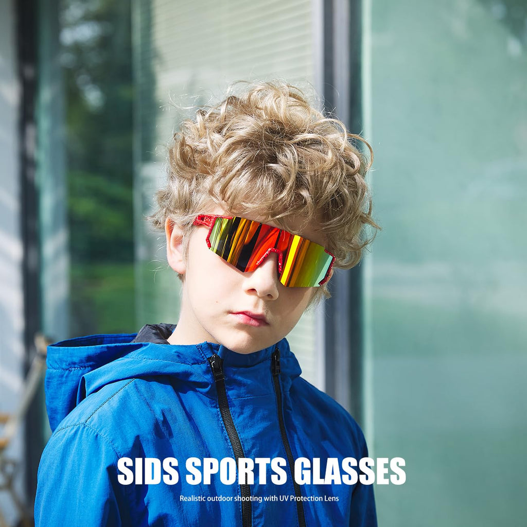 Kids Sunglasses Youth Baseball Sunglasses for Boys Girls Softball Sports Sun Glasses UV Protection