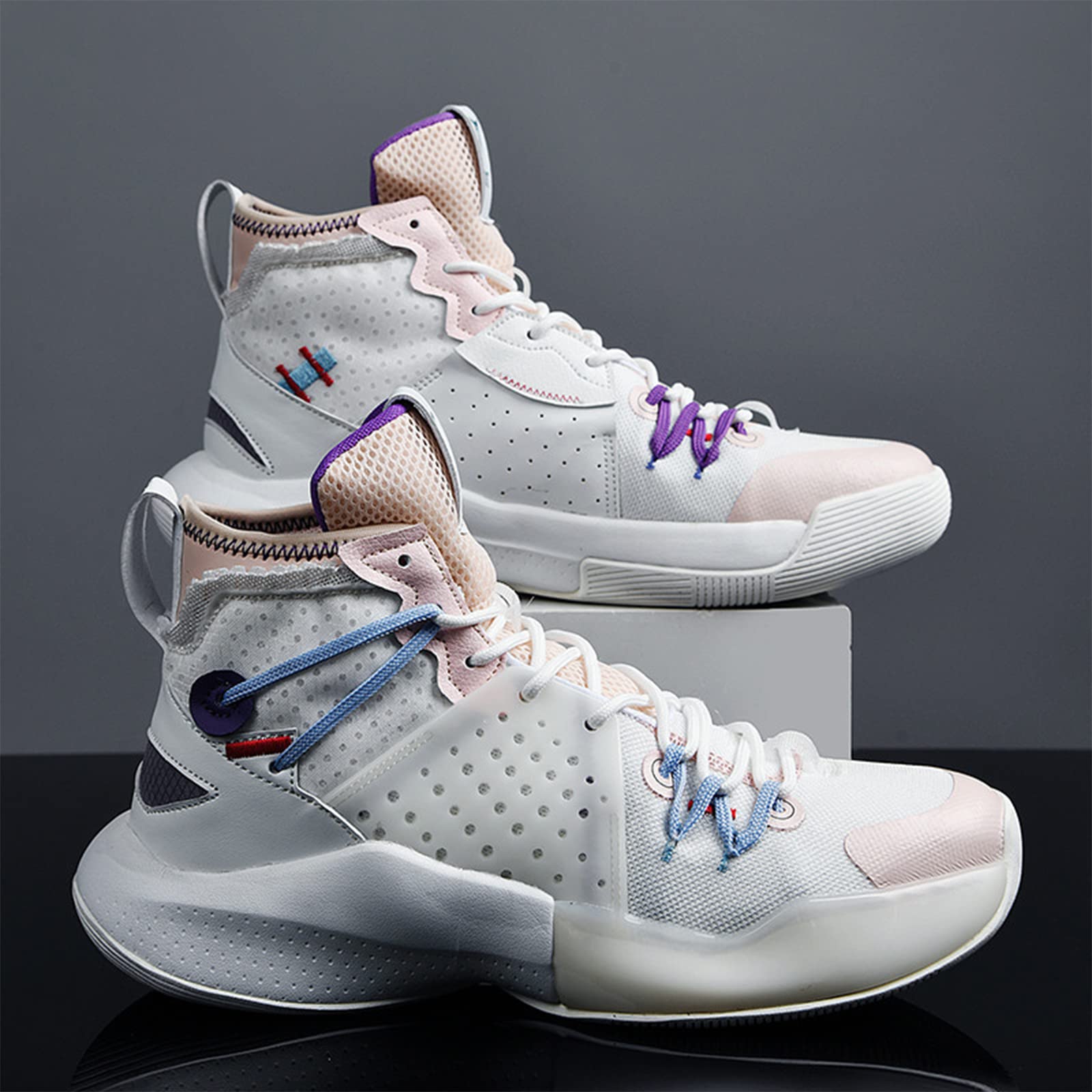 Zapatillas de baloncesto de caña alta para hombre, deportivas, de moda, antideslizantes, para correr y entrenamiento