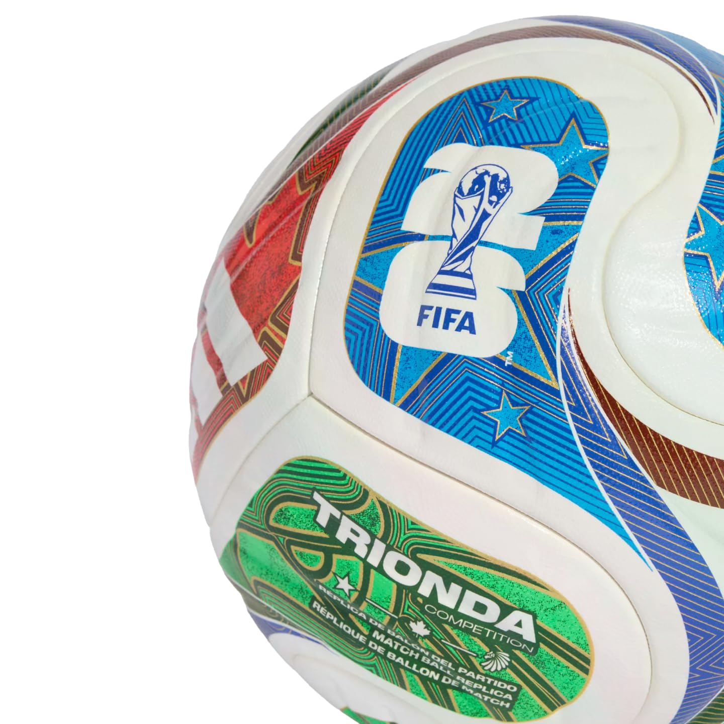 adidas Pelota de competición de la Copa Mundial 2026 - Inspirada en el diseño de ondas La Ola, superficie sin costuras para precisión y estabilidad, FIFA Quality Pro