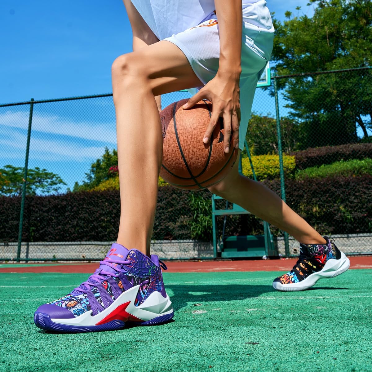 Zapatos de baloncesto para hombre y mujer, ultra ligeros, a la moda, antideslizantes, para Streetball Master, transpirables, para exteriores, zapatos acolchados para fitness