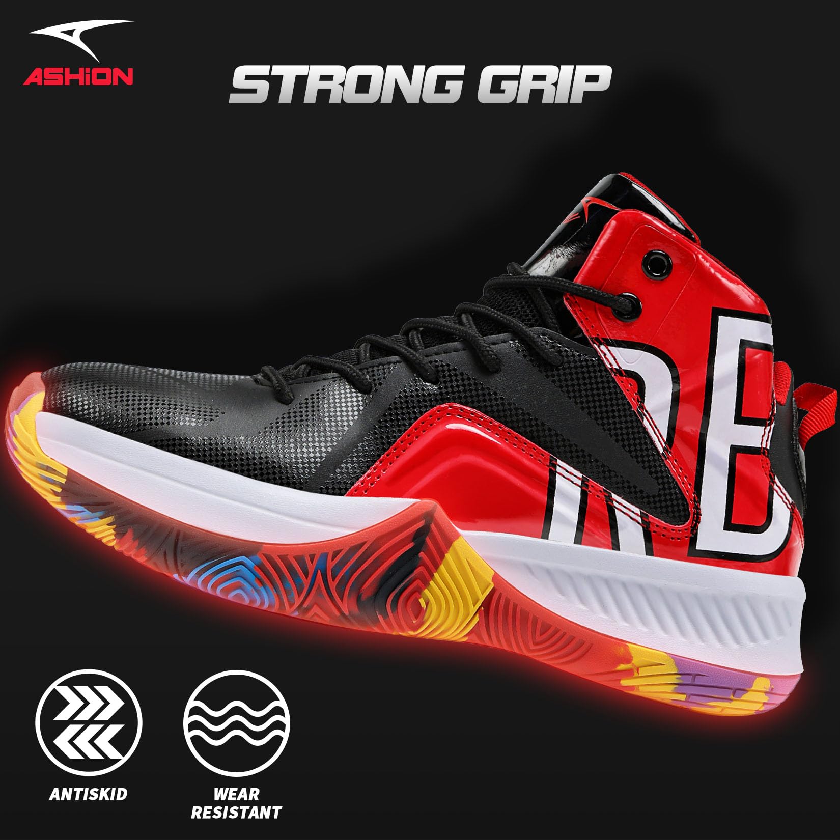ASHION Zapatos de baloncesto ligeros para hombre