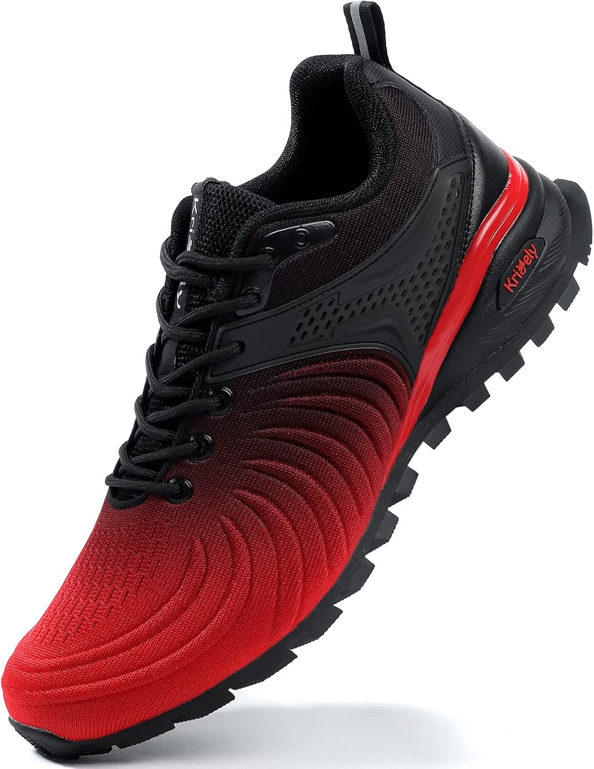 Kricely - Zapatos de caminar para hombre, transpirables, ligeros, de moda, antideslizantes, para deporte, gimnasio, trote y senderismo