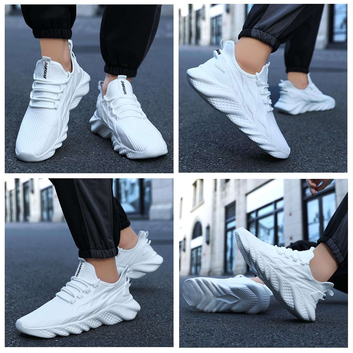 Men's Walking Running Shoes Sneakers Athletic Non Slip On Sports Tennis Fitness Shoes Casual Workout Lightweight Breathable Trainers Gym Fashion Mesh Soft Comfortable Shoe