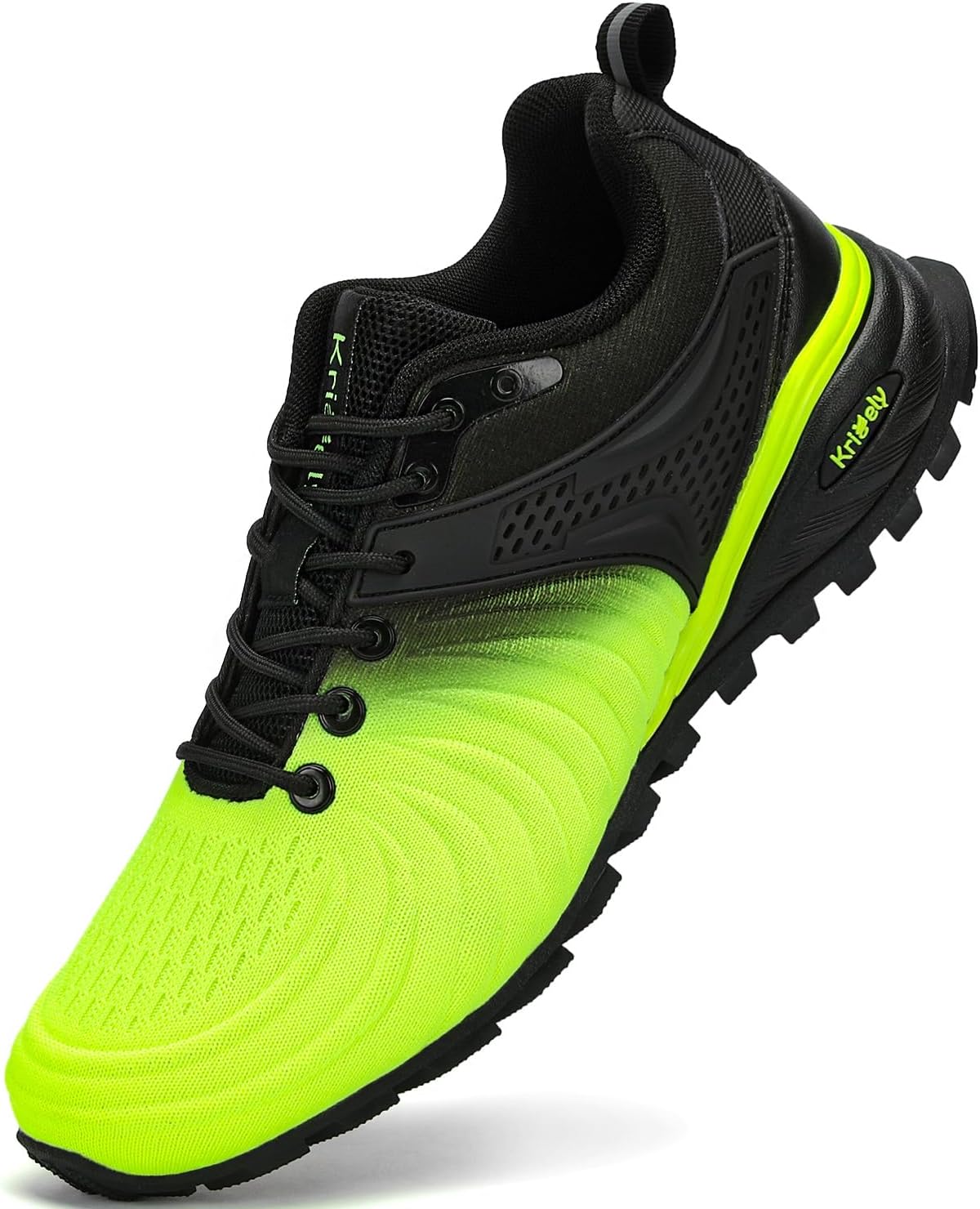 Kricely - Zapatos de caminar para hombre, transpirables, ligeros, de moda, antideslizantes, para deporte, gimnasio, trote y senderismo