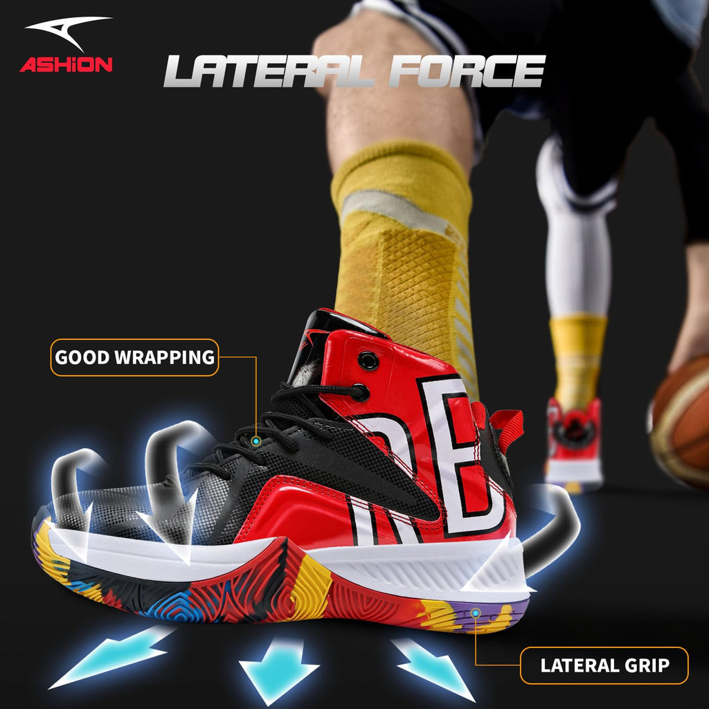 ASHION Zapatos de baloncesto ligeros para hombre
