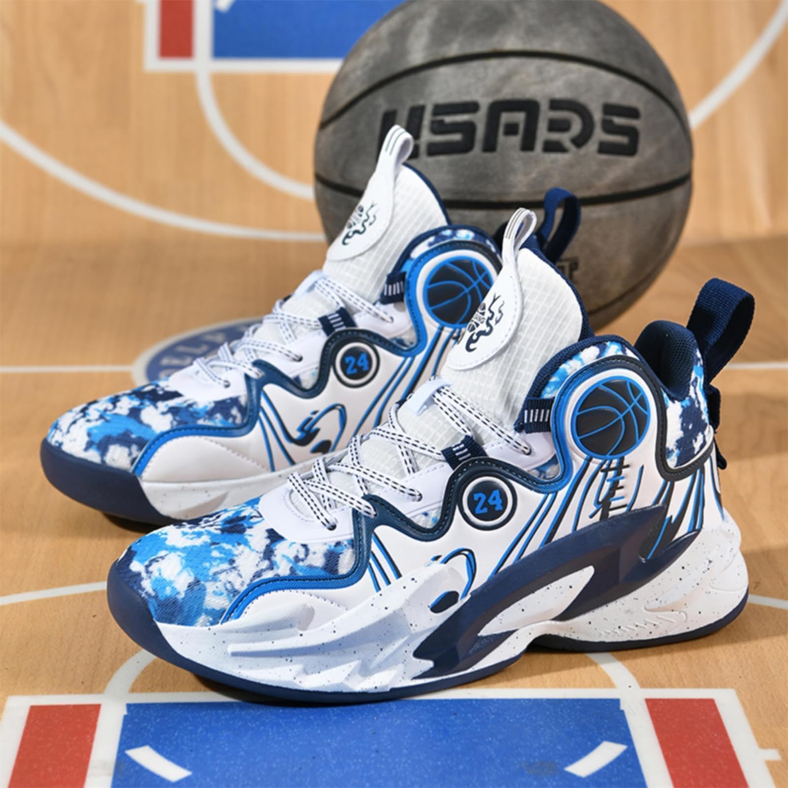 Moodeng Zapatos de baloncesto para hombre, antideslizantes, transpirables, para correr, Fahsion, ligeros, para gimnasio al aire libre