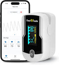 Zacurate 500E-B Oxímetro de pulso de dedo inalámbrico Bluetooth con aplicación GRATIS, SpO2, frecuencia cardíaca, pletismógrafo e índice de perfusión, medidor de oxígeno en la sangre