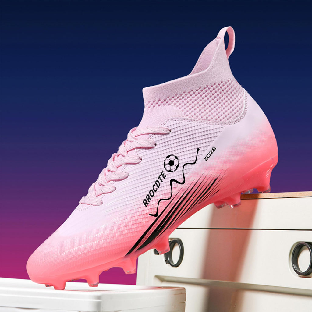 Zapatos de fútbol para hombre y mujer de caña alta AG Long Spikes Students Game Sports Training Football Cleats