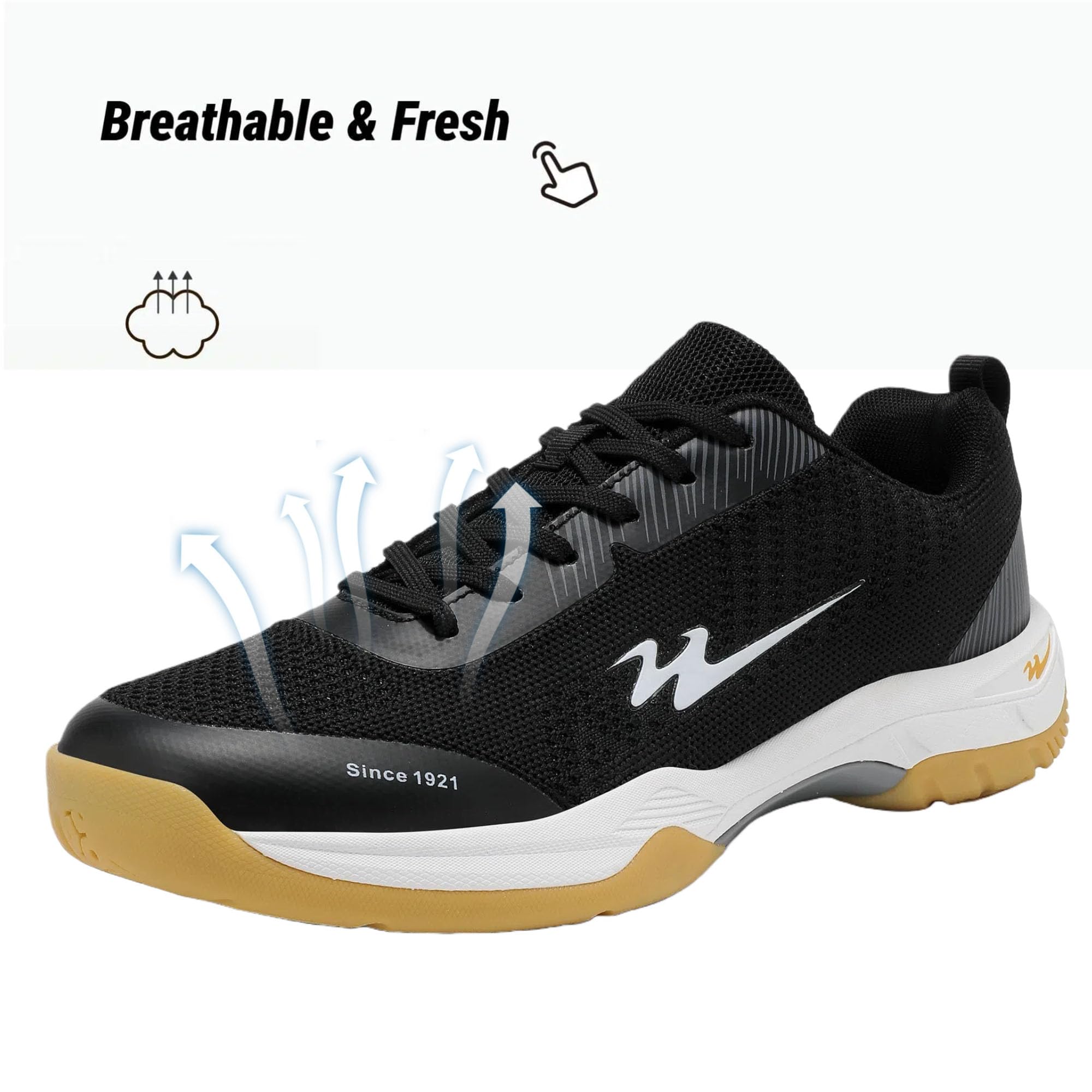 Tenis - Bádminton - Pickleball - Zapatos Unisex Antideslizantes de Pickleball y Tenis | Zapatos de Pista Ligeros y Transpirables para Hombres y Mujeres