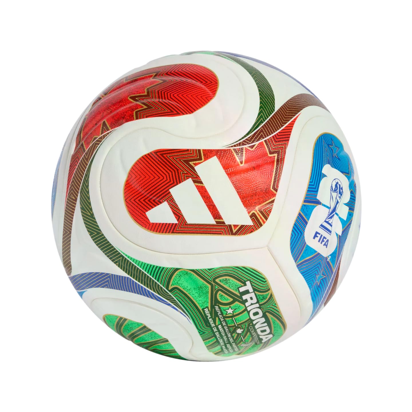 adidas Pelota de competición de la Copa Mundial 2026 - Inspirada en el diseño de ondas La Ola, superficie sin costuras para precisión y estabilidad, FIFA Quality Pro