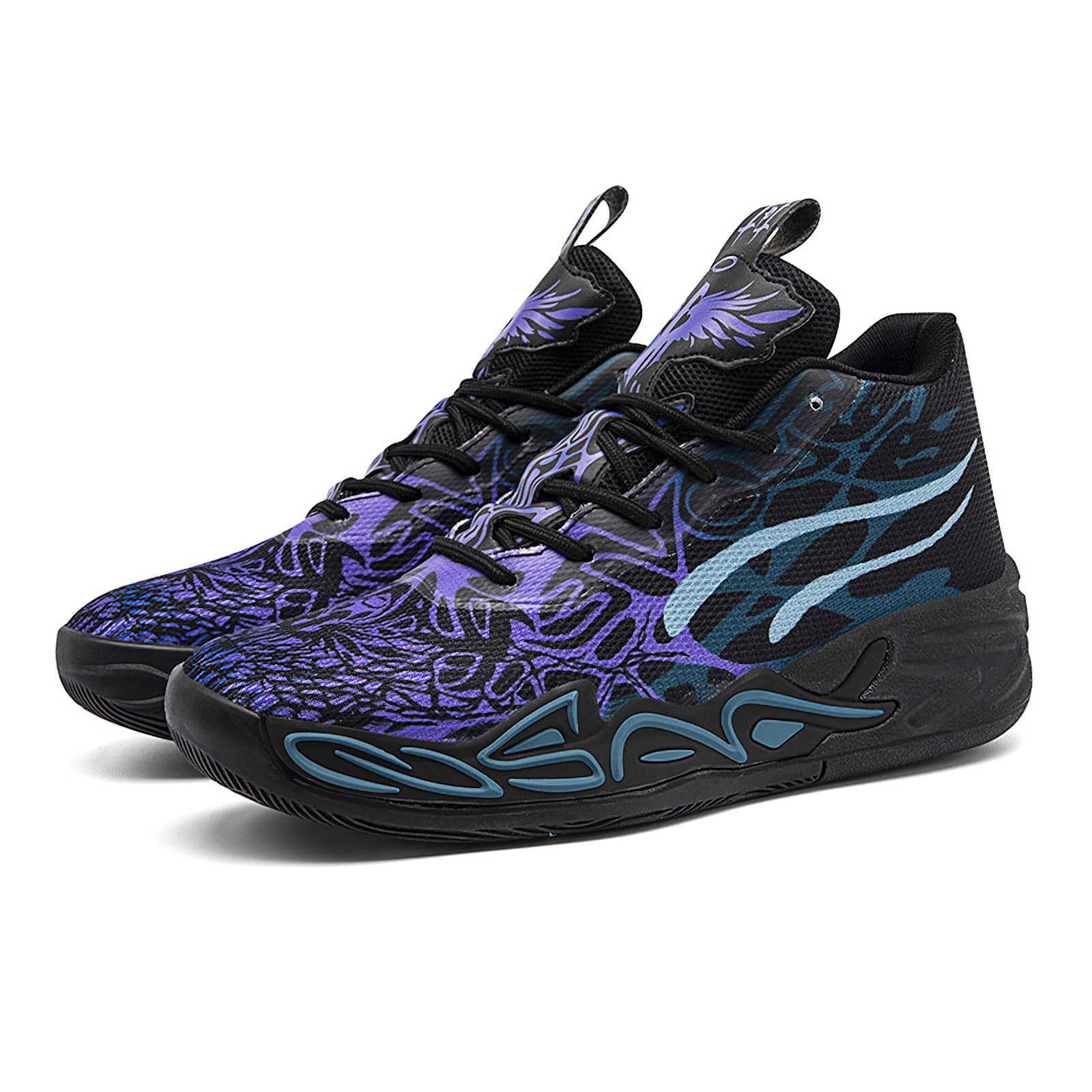Exusiai Tenis de baloncesto para hombre, transpirables, antideslizantes, cómodos, acolchados, atléticos