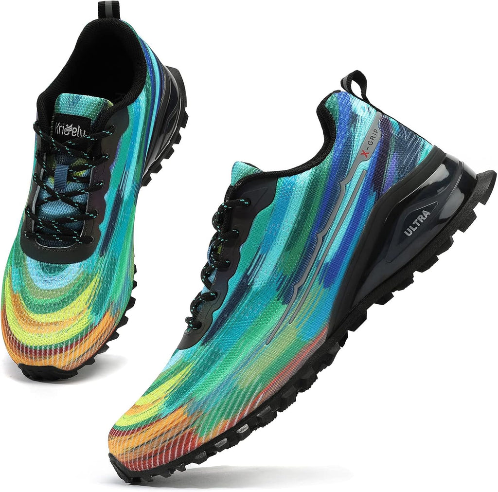 Kricely Zapato deportivo para hombre, para correr, caminar, hacer senderismo y entrenamiento funcional, para exteriores, calzado informal de hombre para entrenamiento