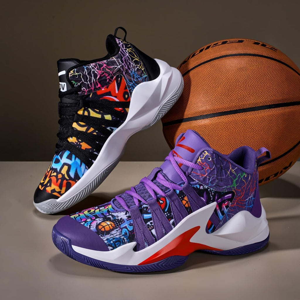 Zapatos de baloncesto para hombre y mujer, ultra ligeros, a la moda, antideslizantes, para Streetball Master, transpirables, para exteriores, zapatos acolchados para fitness