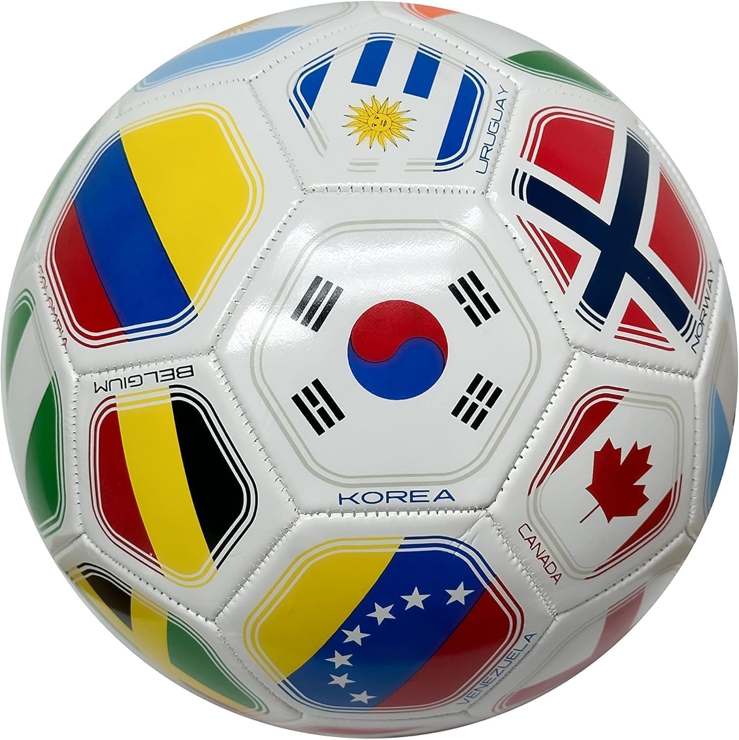 Bandera del mundo 2026, bandera del mundo, pelota de fútbol para exteriores, tamaño 5, tamaño 5, talla 5, color blanco