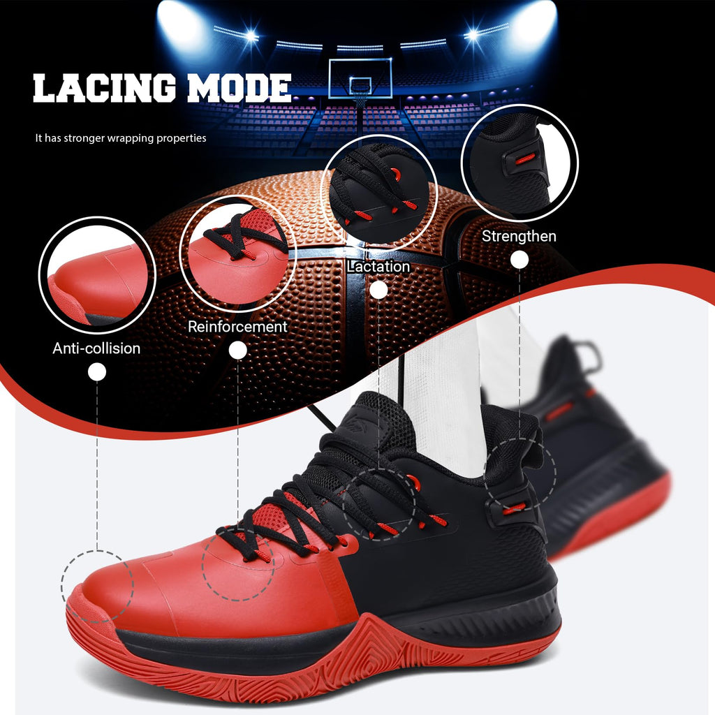 ASHION Zapatos de baloncesto ligeros para hombre