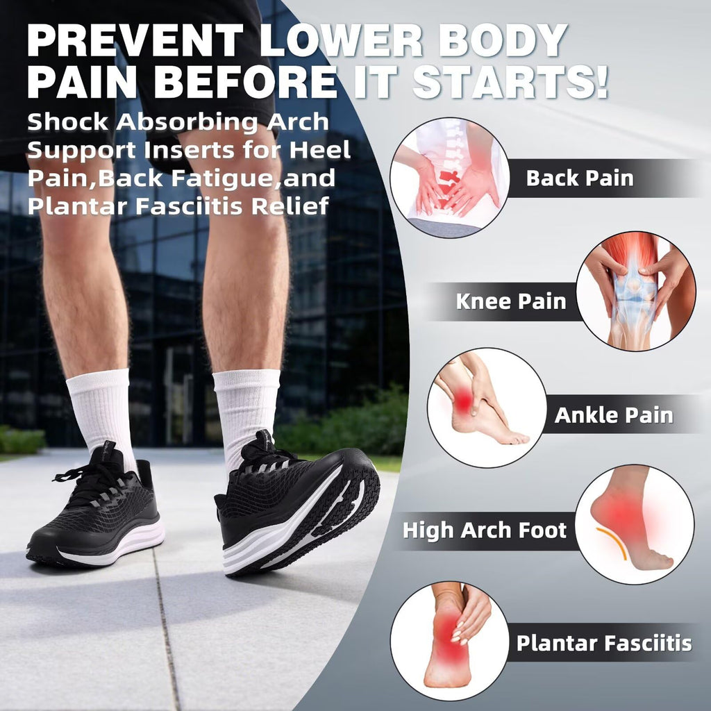 Zapatos ortopédicos para correr en carretera: cómodos y casuales con soporte de arco para fascitis plantar, zapatillas ortopédicas de moda, pies planos, tenis casuales al aire libre, zapatos de