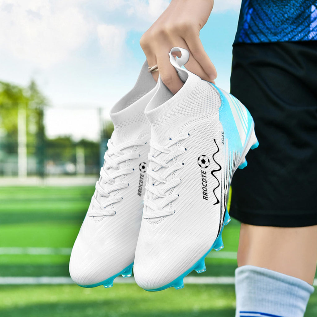 Zapatos de fútbol para hombre y mujer de caña alta AG Long Spikes Students Game Sports Training Football Cleats
