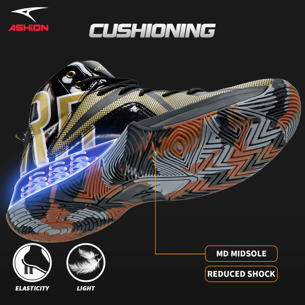 ASHION Zapatos de baloncesto ligeros para hombre