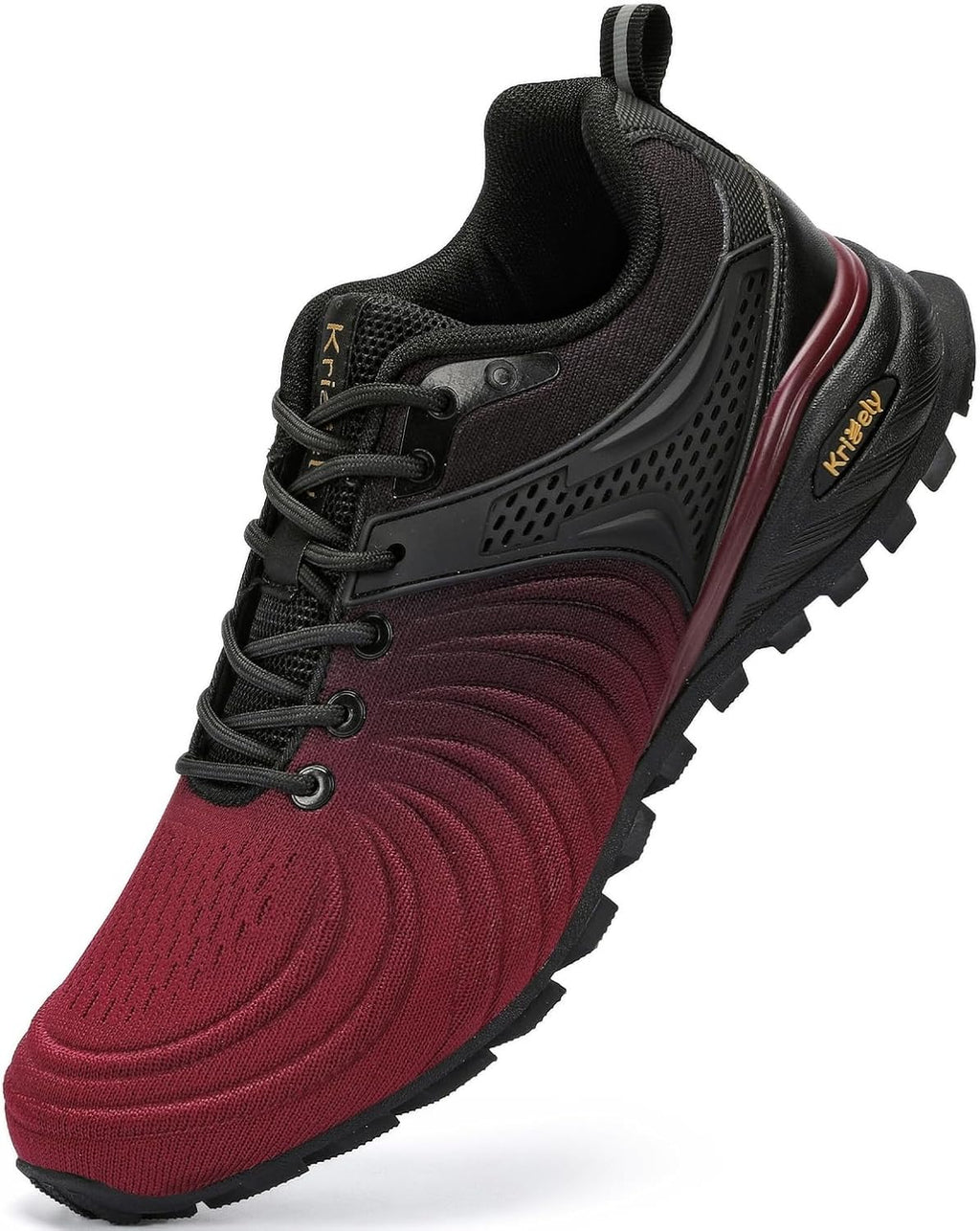 Kricely - Zapatos de caminar para hombre, transpirables, ligeros, de moda, antideslizantes, para deporte, gimnasio, trote y senderismo