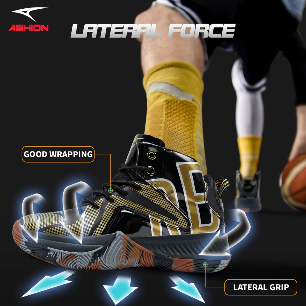 ASHION Zapatos de baloncesto ligeros para hombre
