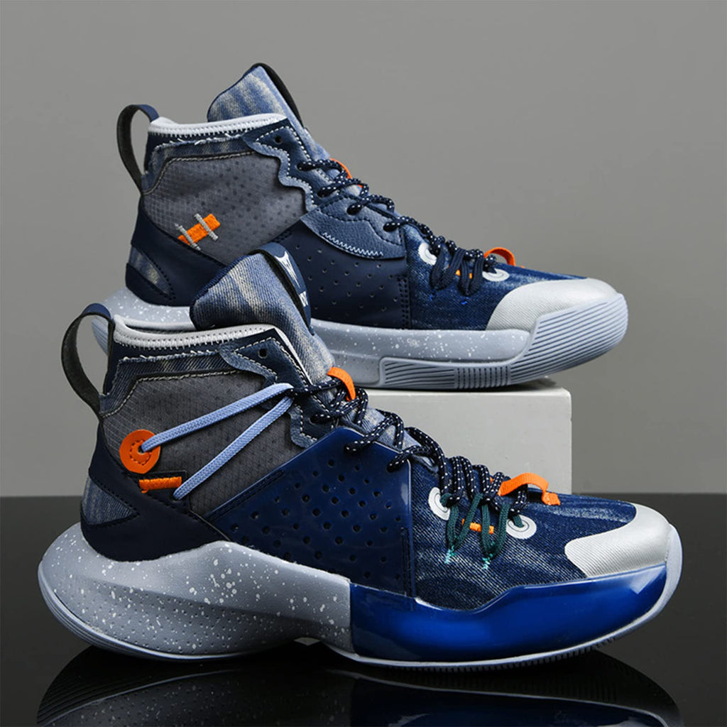 Zapatillas de baloncesto de caña alta para hombre, deportivas, de moda, antideslizantes, para correr y entrenamiento