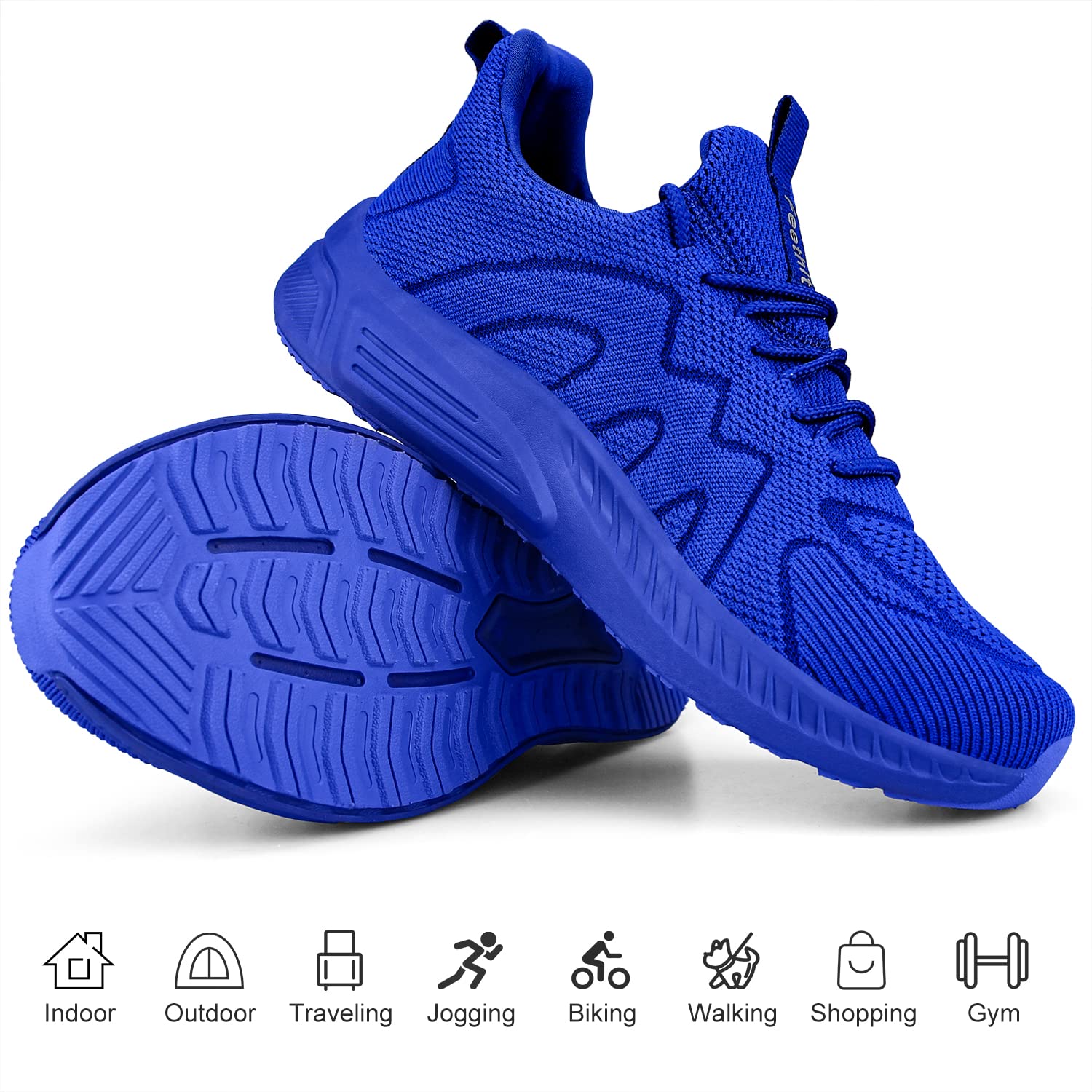 Feethit - Tenis para hombre antideslizantes, ligeros, transpirables, estilo slip-on, para caminar, correr y gimnasio