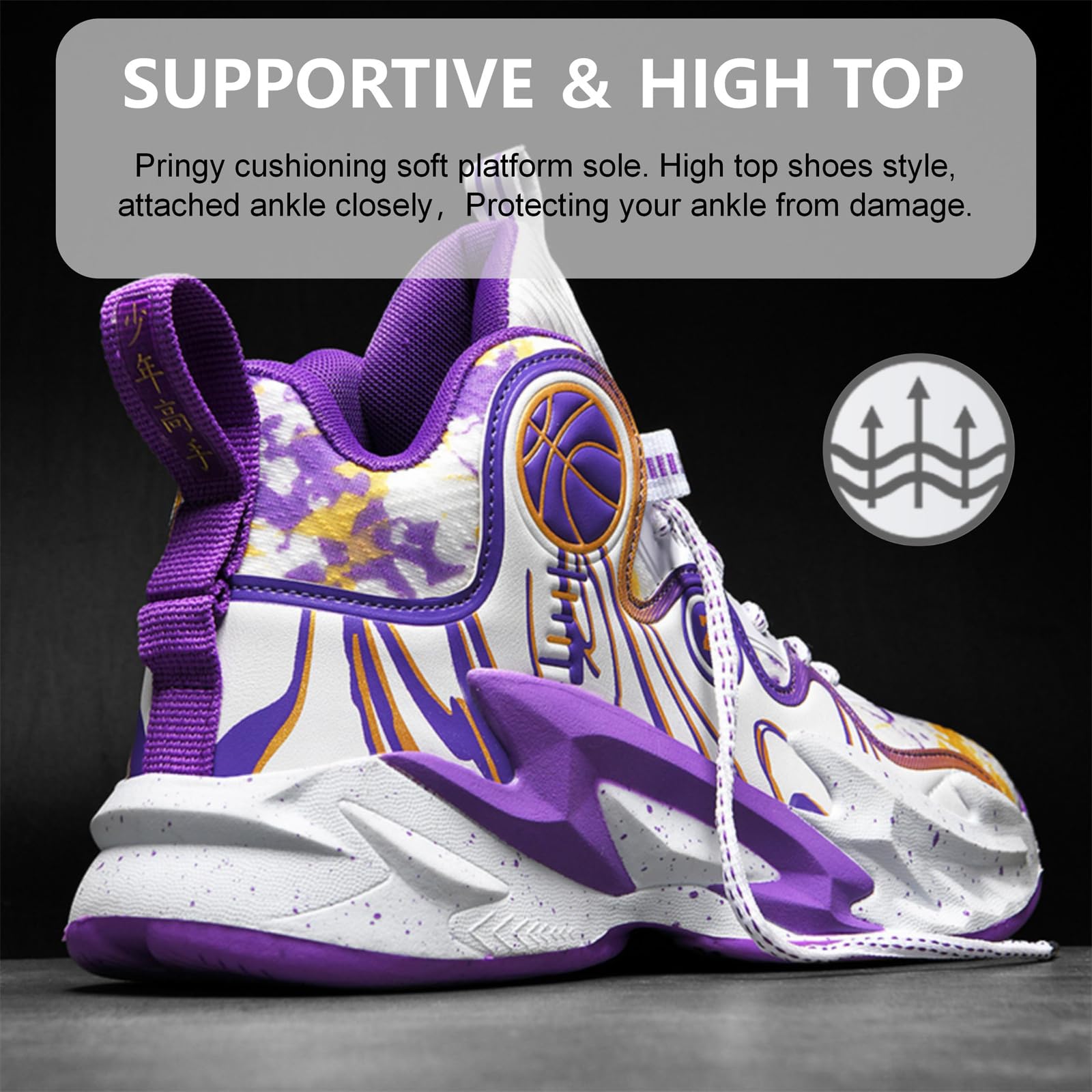 Moodeng Zapatos de baloncesto para hombre, antideslizantes, transpirables, para correr, Fahsion, ligeros, para gimnasio al aire libre