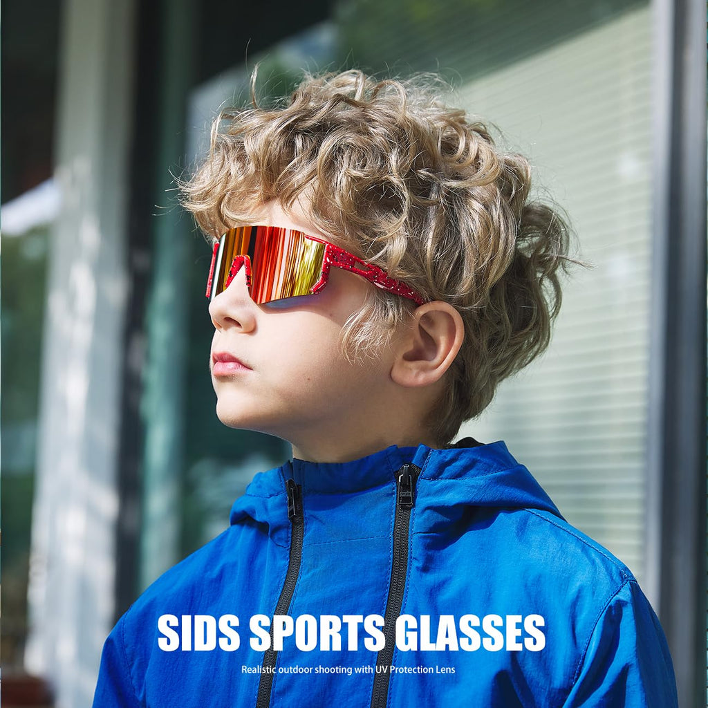 Kids Sunglasses Youth Baseball Sunglasses for Boys Girls Softball Sports Sun Glasses UV Protection