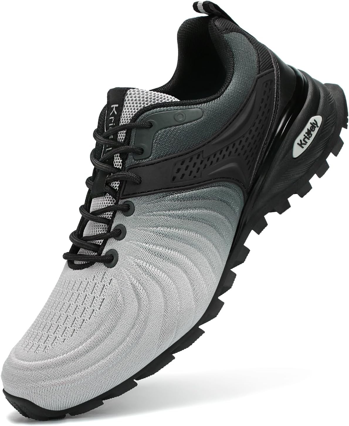 Kricely - Zapatos de caminar para hombre, transpirables, ligeros, de moda, antideslizantes, para deporte, gimnasio, trote y senderismo