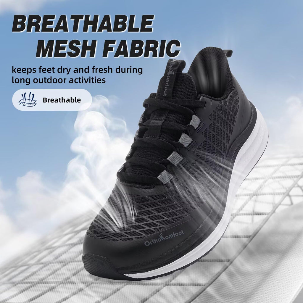 Zapatos ortopédicos para correr en carretera: cómodos y casuales con soporte de arco para fascitis plantar, zapatillas ortopédicas de moda, pies planos, tenis casuales al aire libre, zapatos de