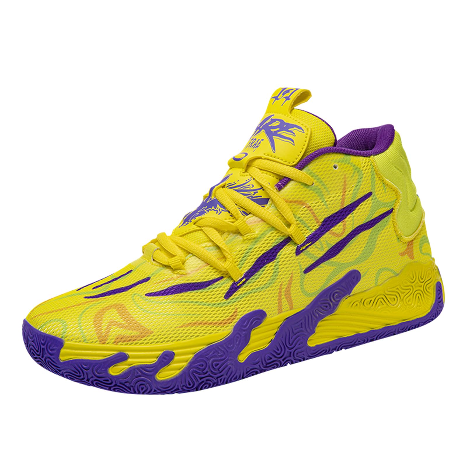 Zapatos de baloncesto de caña alta con cordones para hombre, estilo chino, transpirables, antideslizantes, zapatillas deportivas para exteriores con amortiguación, zapatos de entrenamiento