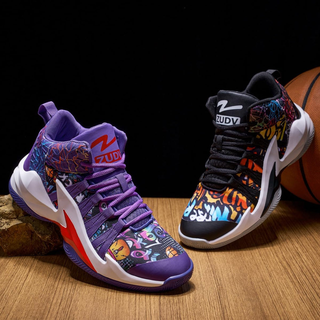 Zapatos de baloncesto para hombre y mujer, ultra ligeros, a la moda, antideslizantes, para Streetball Master, transpirables, para exteriores, zapatos acolchados para fitness