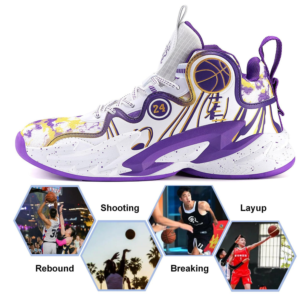 Moodeng Zapatos de baloncesto para hombre, antideslizantes, transpirables, para correr, Fahsion, ligeros, para gimnasio al aire libre