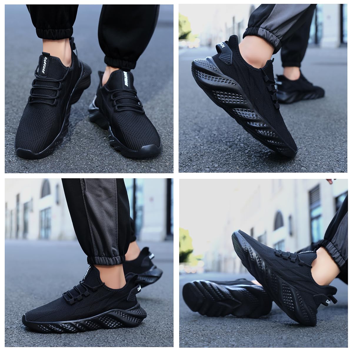 Men's Walking Running Shoes Sneakers Athletic Non Slip On Sports Tennis Fitness Shoes Casual Workout Lightweight Breathable Trainers Gym Fashion Mesh Soft Comfortable Shoe