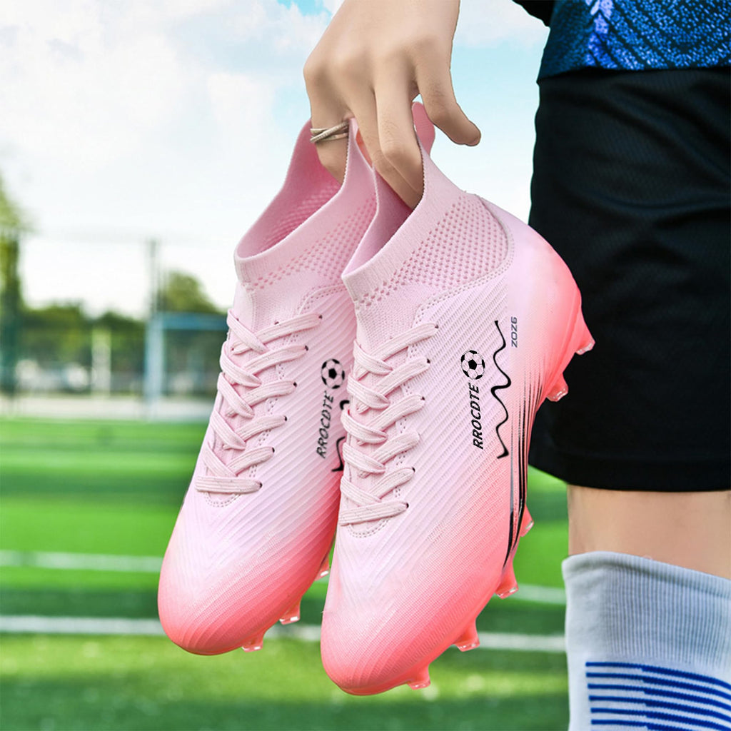 Zapatos de fútbol para hombre y mujer de caña alta AG Long Spikes Students Game Sports Training Football Cleats