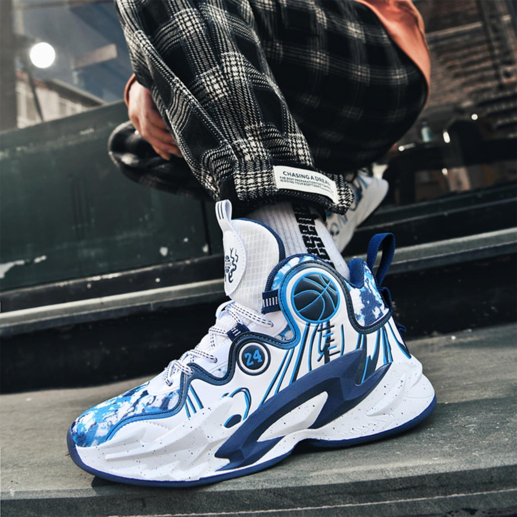 Moodeng Zapatos de baloncesto para hombre, antideslizantes, transpirables, para correr, Fahsion, ligeros, para gimnasio al aire libre
