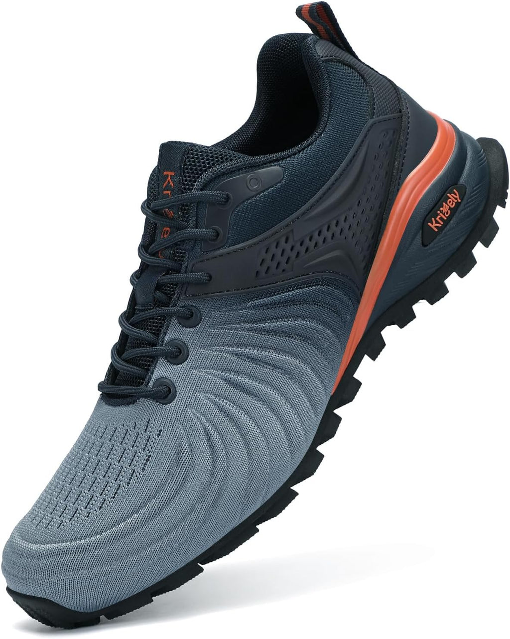 Kricely - Zapatos de caminar para hombre, transpirables, ligeros, de moda, antideslizantes, para deporte, gimnasio, trote y senderismo