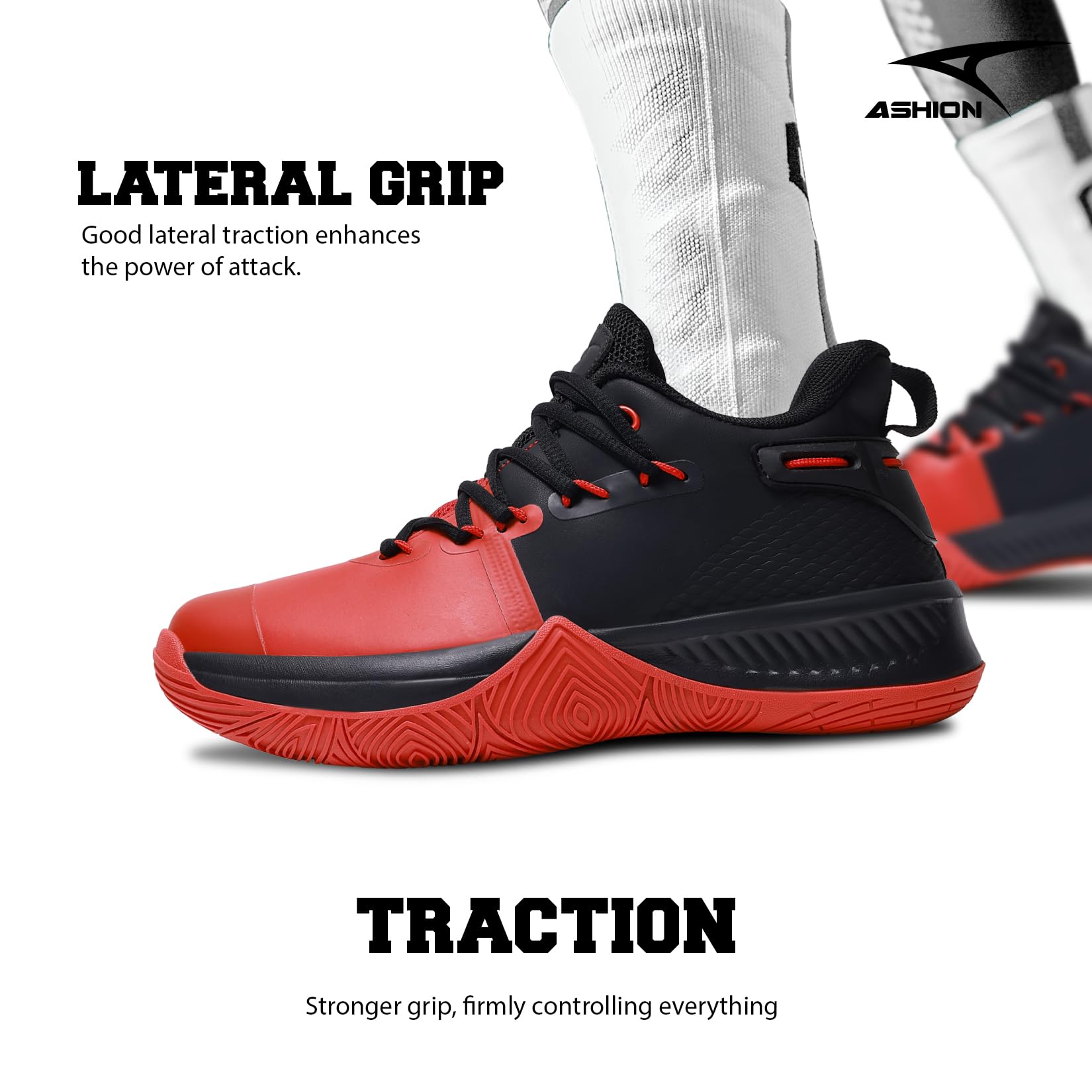 ASHION Zapatos de baloncesto ligeros para hombre
