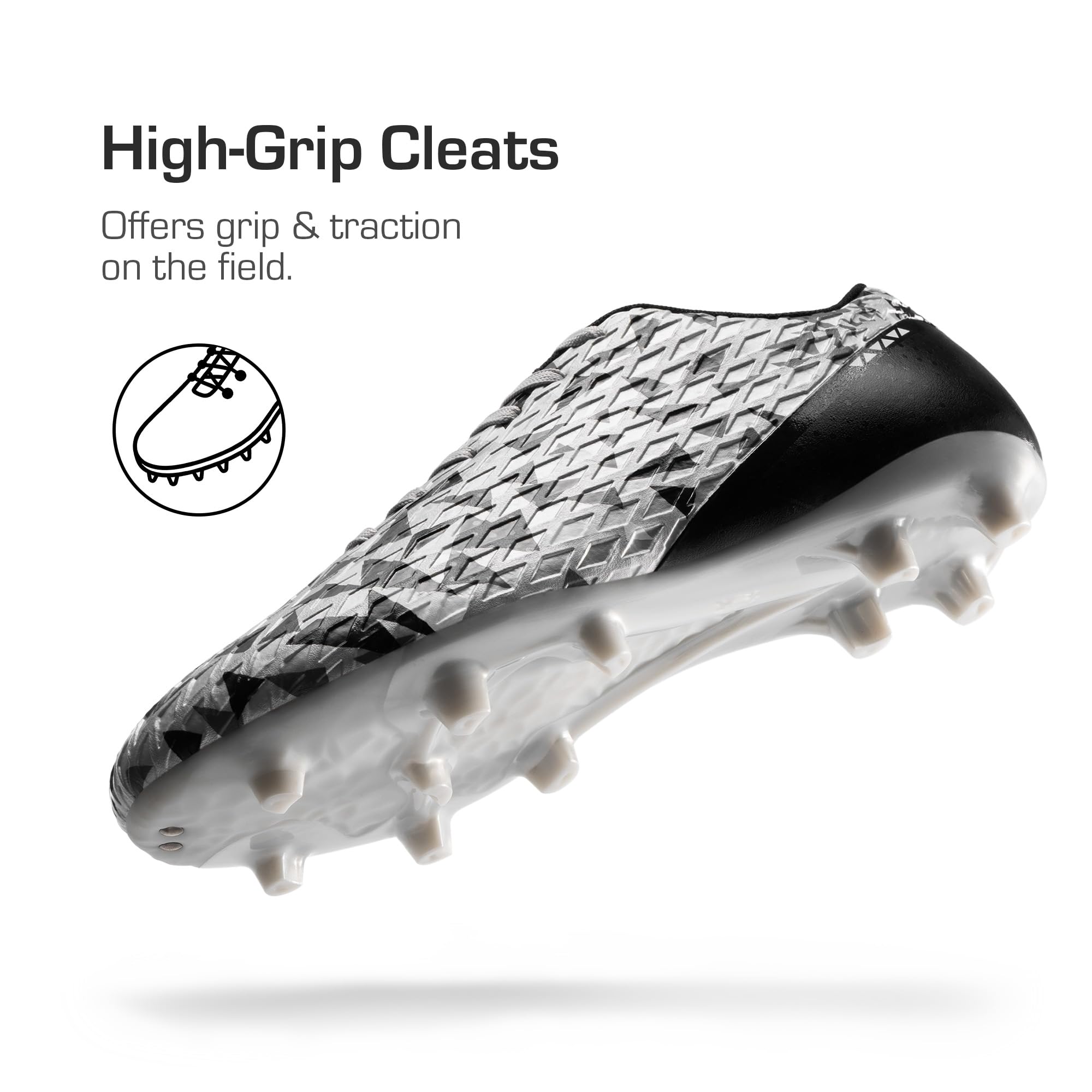 DREAM PAIRS Zapatos de fútbol para hombre, zapatos de fútbol para adultos, con cordones, firmes, atléticos, para entrenamiento al aire libre, zapatos de fútbol