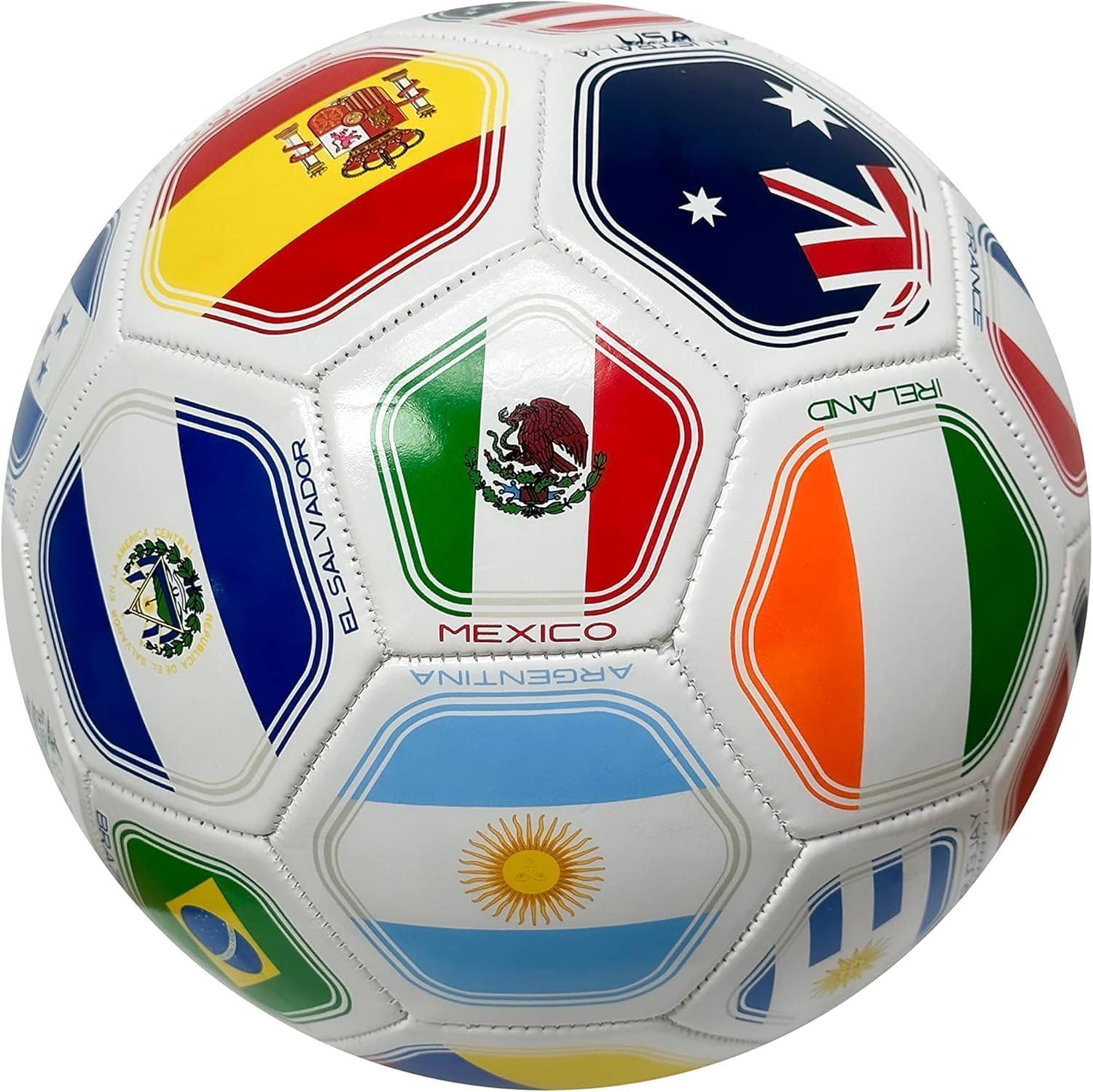 Bandera del mundo 2026, bandera del mundo, pelota de fútbol para exteriores, tamaño 5, tamaño 5, talla 5, color blanco