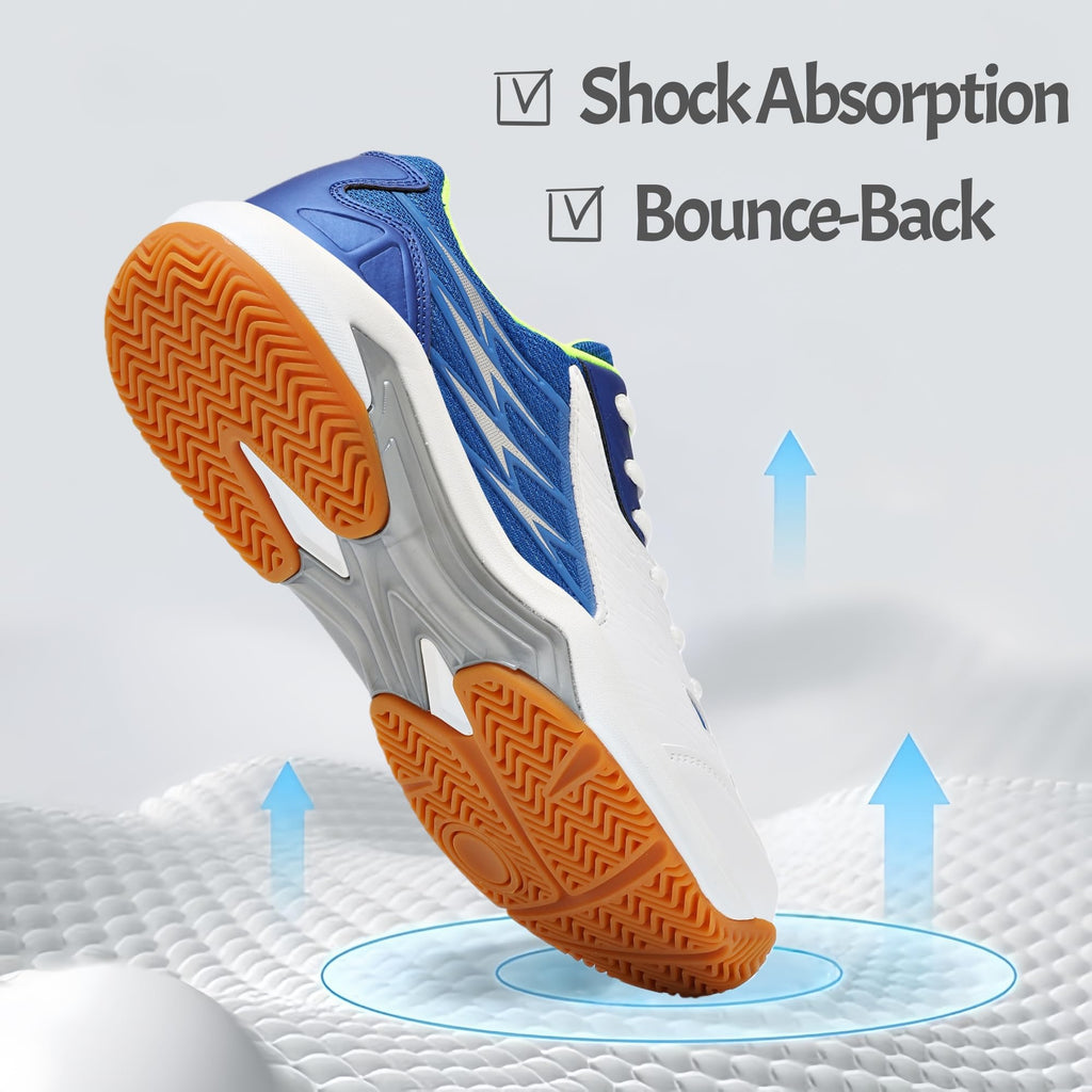 Zapatos de pickleball para hombre, tenis y raquetbol, antideslizantes, transpirables, acolchados