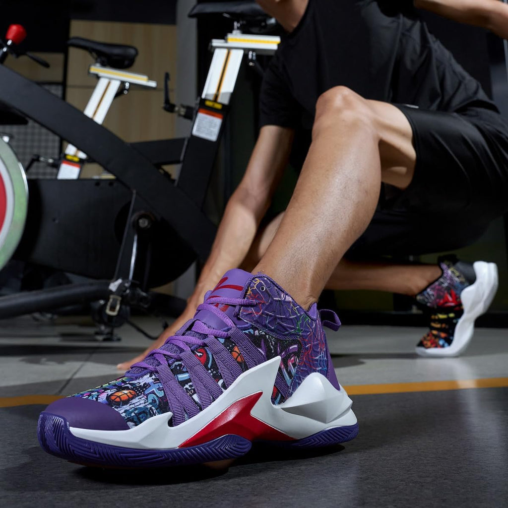 Zapatos de baloncesto para hombre y mujer, ultra ligeros, a la moda, antideslizantes, para Streetball Master, transpirables, para exteriores, zapatos acolchados para fitness