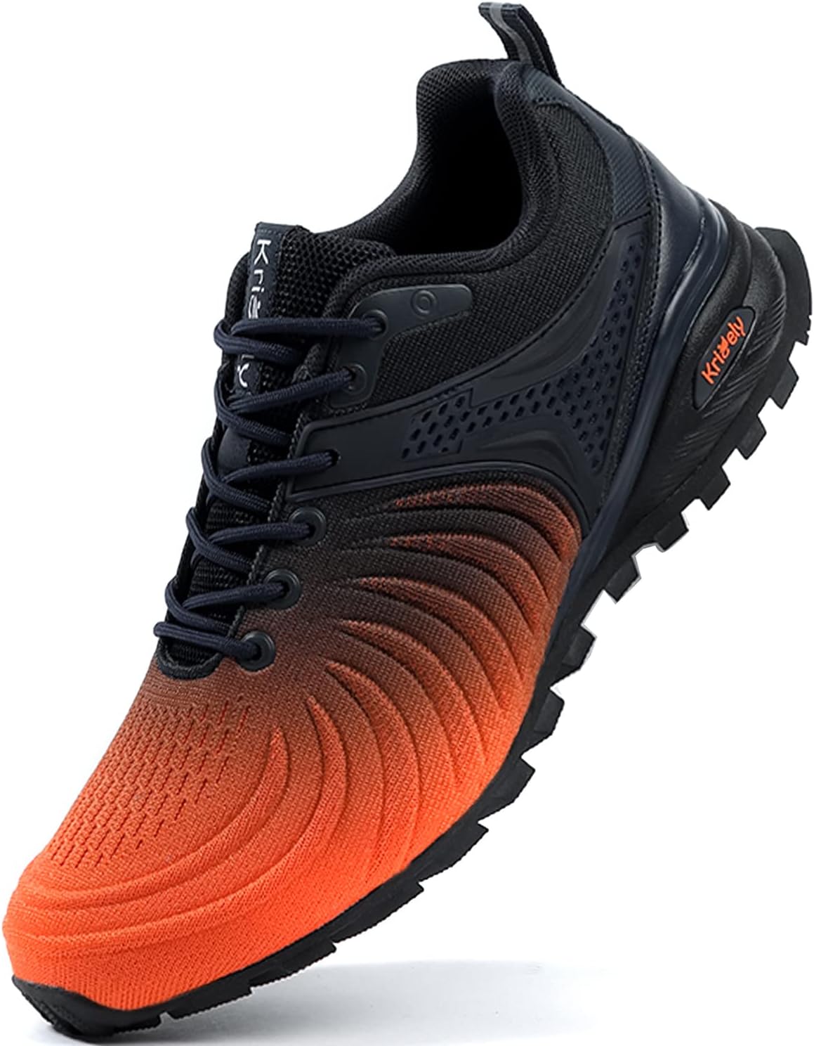Kricely - Zapatos de caminar para hombre, transpirables, ligeros, de moda, antideslizantes, para deporte, gimnasio, trote y senderismo
