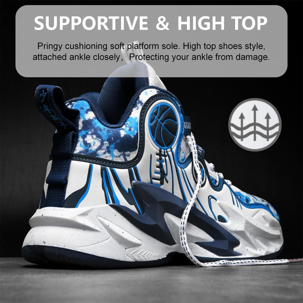 Moodeng Zapatos de baloncesto para hombre, antideslizantes, transpirables, para correr, Fahsion, ligeros, para gimnasio al aire libre