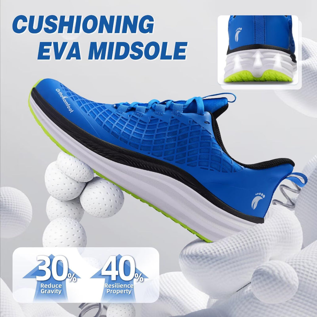 Zapatos ortopédicos para correr en carretera: cómodos y casuales con soporte de arco para fascitis plantar, zapatillas ortopédicas de moda, pies planos, tenis casuales al aire libre, zapatos de