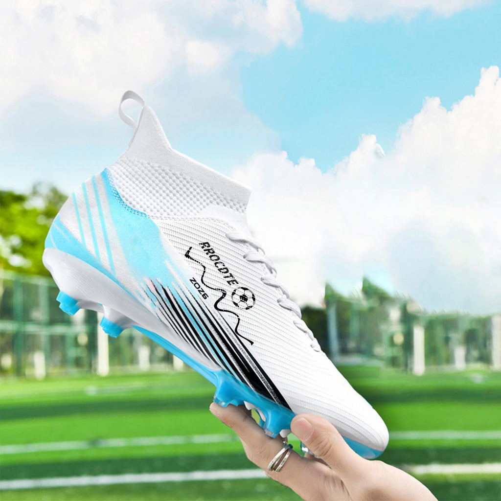 Zapatos de fútbol para hombre y mujer de caña alta AG Long Spikes Students Game Sports Training Football Cleats