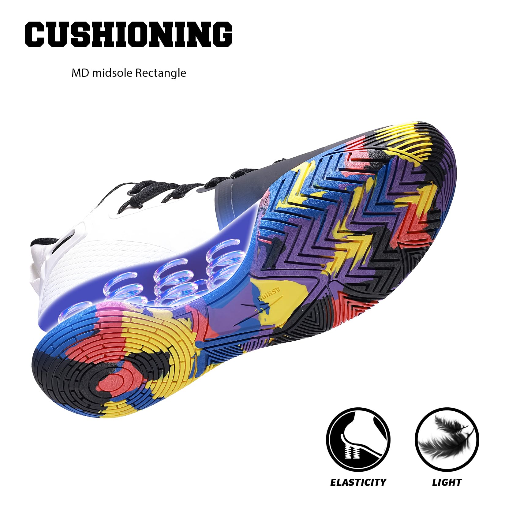 ASHION Zapatos de baloncesto ligeros para hombre