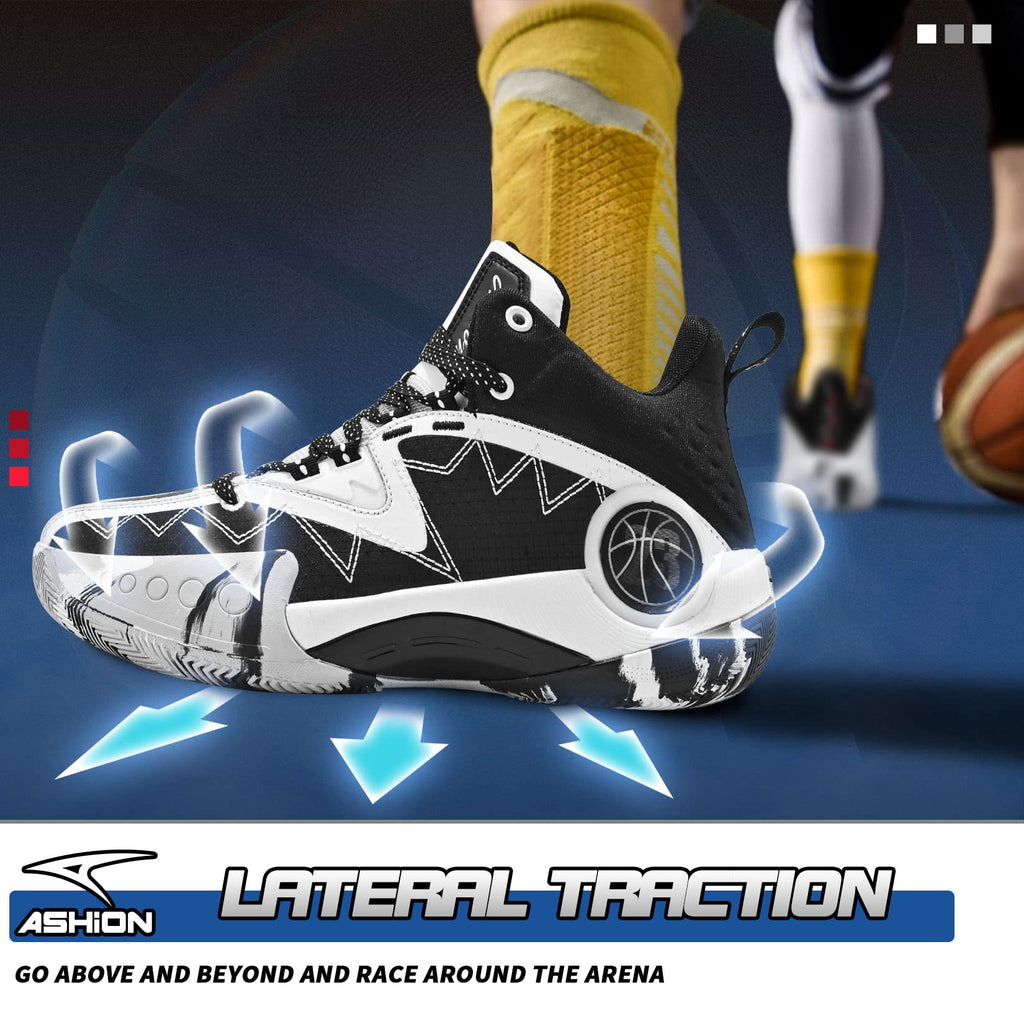 ASHION Zapatos de Baloncesto para Hombre de Moda Transpirables Zapatillas Antideslizantes para Hombre con Soporte de Arco Zapatos Deportivos para Correr